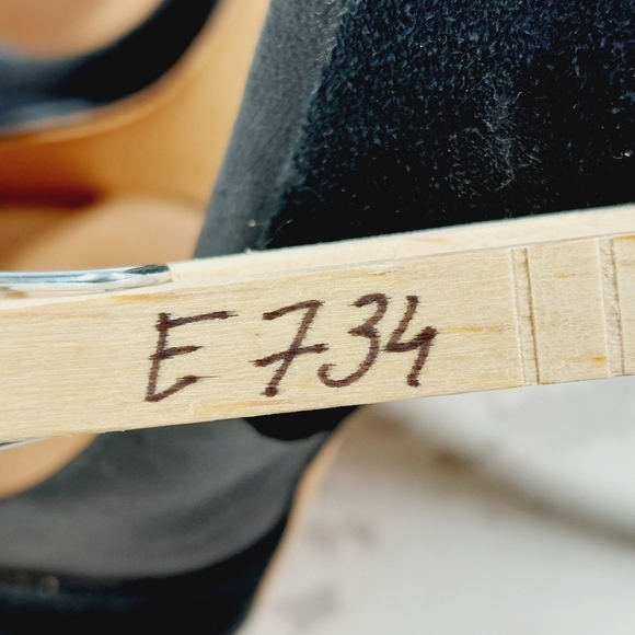 NEW L.A.M.B.Black Leather Stripe Detail Slip On High Stiletto Heels E734 - Picture 13 of 13